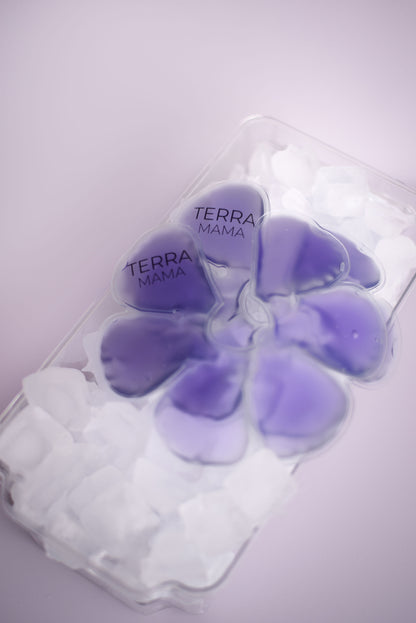 TerraMama hot and cold breast gel packs.
Compresses de gel chaud et froid TerraMama