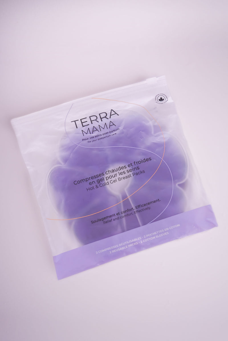 TerraMama hot and cold breast gel packs 
TerraMama  Compresses chaudes et froides pour les seins